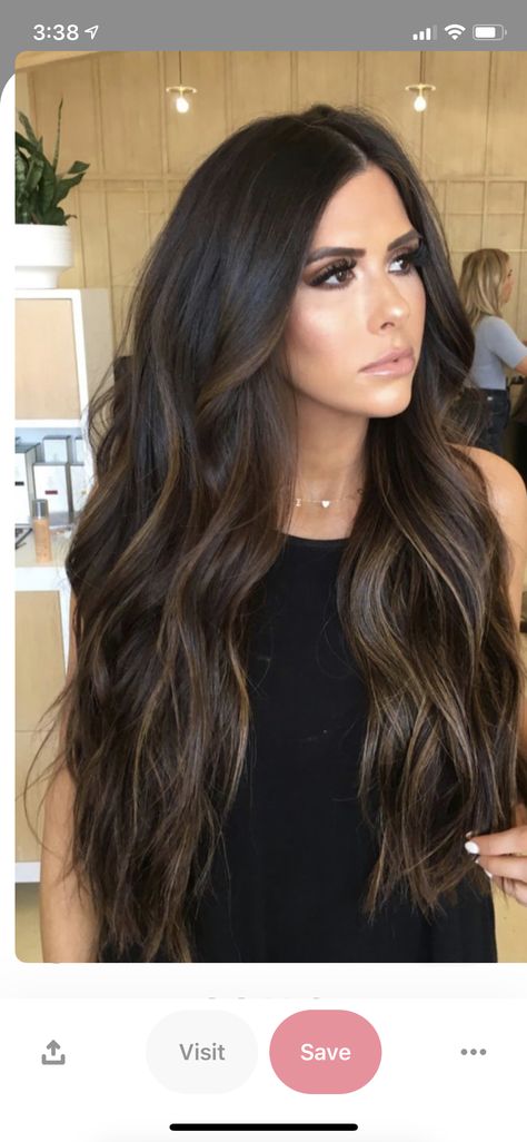 Dark Hair With Lowlights, Cabello Color Chocolate, Dark Brown Hair Extensions, Brown Hair With Lowlights, Black Hair Balayage, Dark Brunette Hair, Dark Hair With Highlights, Brunette Balayage Hair, Brown Hair Balayage