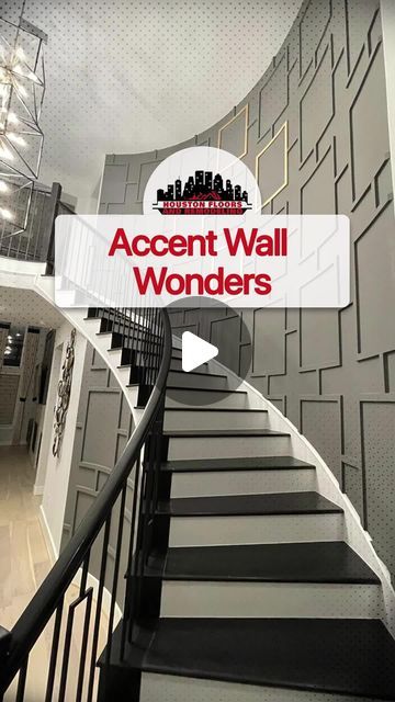 Houston Floors And Remodeling on Instagram: "Your staircase should make a statement—let's create an accent wall that shouts 'style'! 💫

🛠️ At Houston Floors and Remodeling, we're experts in turning ordinary walls into extraordinary experiences. It's time to elevate your walls with a touch of elegance and personality.

💎 Elevate your space with our dynamic, stylish walls that reflect your personal flair. 

📞 Call us at (713) 594-4493 for a free consultation, or visit our website at ⟢ houstonfloorsandremodeling.com to start your journey. 

#StaircaseRevamp #InteriorGoals #StatementWall #HoustonHomes #DesignInspiration #HomeDecor #CustomInteriors #FoyerDesign #VibrantHomes #HoustonFloors #HoustonTX" Accent Wall For Staircase, Diy Staircase Wall Makeover, Geometric Accent Wall Stairs, Wall Below Stairs Decor, Studio Accent Wall Ideas, Understairs Ideas Interior Design, Stair Way Wall Decor Ideas Modern, Asymmetrical Wall Design, Accent Wall Up Stairway