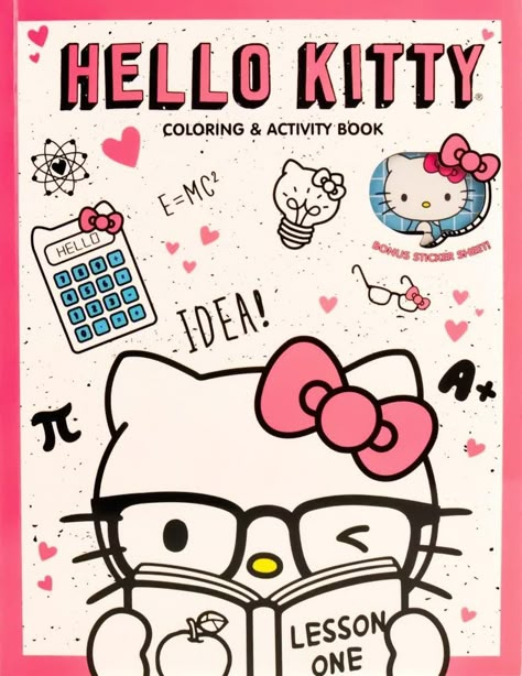 Hello Kitty Coloring Book, Hello Kitty Book, Family Coloring Pages, School Book Covers, Creative School Project Ideas, Cat Coloring Book, Kitty Coloring, Kitty Images, Hello Kitty Coloring