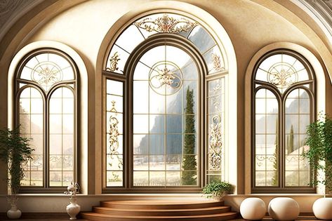 Architecture Window Design, Poetry Exhibition, Event Wall, House Front Wall Design, Castle Window, Front Wall Design, Window Illustration, Wall Design Ideas, Stage Set Design