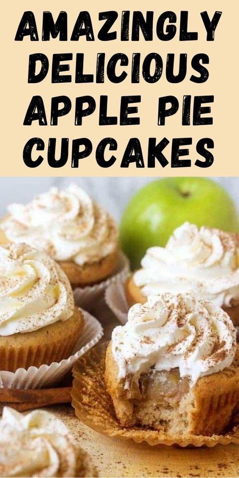 Best Ever Apple Pie, Apple Pie Cupcakes, Apple Desserts Easy, Apple Cupcakes, Pie Cupcakes, Baked Apple Pie, Gateaux Cake, Homemade Apple Pies, Apple Pie Recipes