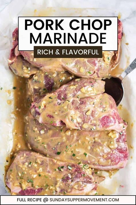 Pork Loin Chop Marinade Recipes, Homemade Pork Chop Marinade, Easy Marinade For Pork Chops, Marinade For Boneless Pork Chops, Boneless Pork Chop Marinade For Grill, Best Marinade For Pork Chops, How To Marinate Pork Chops, Keto Pork Chop Marinade, Bone In Pork Chop Marinade