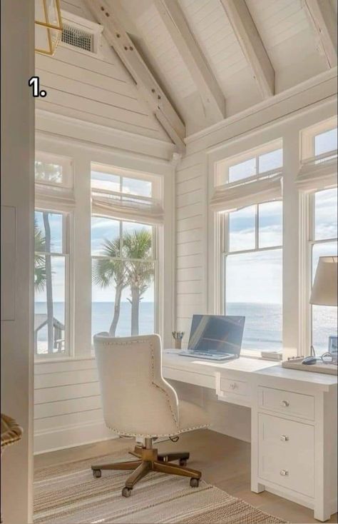 European Coastal Aesthetic, Open Beach House, Australian Beach House Coastal Style, Ocean House Aesthetic, Florida Apartment Aesthetic, House Interior Office, Dream Home Beach, Beach House California, Beach House Inspiration