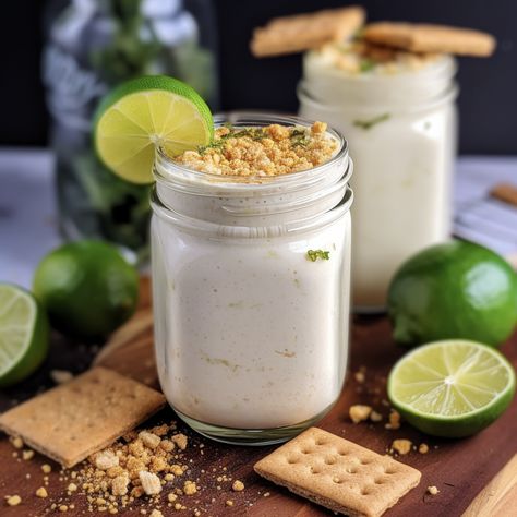 Key Lime Pie Smoothie Key Lime Pie Smoothie, Greek Yogurt Honey, Yogurt Honey, Easy Bread Recipes, Lime Pie, Key Lime Pie, Easy Bread, Unsweetened Almond Milk, Pie Dessert