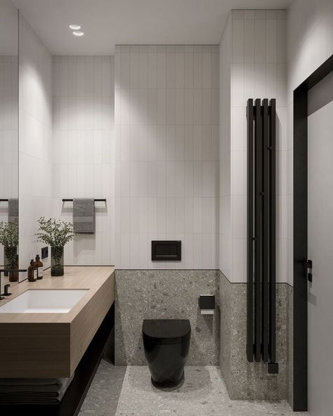 Small Office Bathroom Design, Bathroom Office Design, Monotone Bathroom, Green Modern Bathroom, Restroom Interior Design, Restroom Interior, Toilet Interior Design, Office Bathroom Design, Toilet Interior