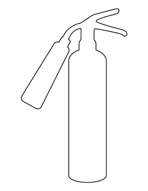 Fire extinguisher pattern. Use the printable outline for crafts, creating stencils, scrapbooking, and more. Free PDF template to download and print at http://patternuniverse.com/download/fire-extinguisher-pattern/ Fire Shape, Fire Extinguisher Craft, Fire Extinguisher Drawing, Diy Fire Extinguisher For Kids, Fire Extinguisher Sign Printable, Fire Extinguisher Checklist, Fireman Quilt, Different Types Of Fire Extinguisher, Safety Crafts