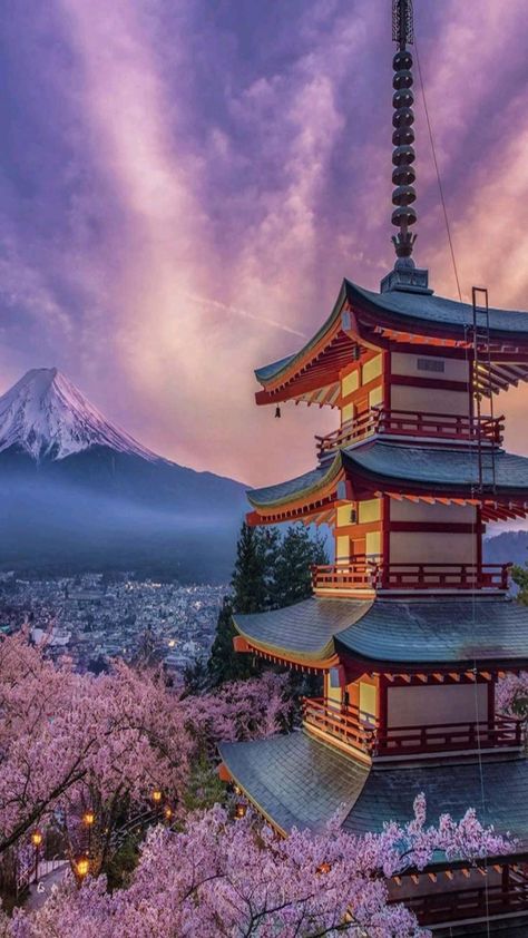 Gunung Fuji, Beautiful Places In Japan, For A, Japan Landscape, Japan Architecture, Japanese Temple, Fotografi Kota, Asian Architecture, Architecture Wallpaper