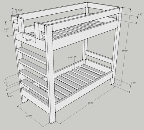 Diy Bunk Beds Plans, Bunk Beds For Girls Room, Bunk Bed Plan, Bunk Bed Plans, Triple Bunk Beds, Diy Bunk Bed, Modern Bunk Beds, Cool Bunk Beds, Bunk Beds With Stairs