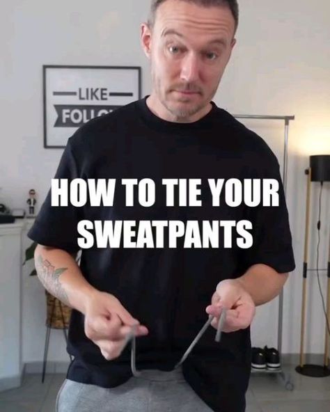 Home Inspiration Hacks on Instagram: "How to tie your sweatpants! Save this! #Helpful or no? ❤️ Tag someone who needs to see this!🥰 ••• Follow @homeinspirehacks for more ••• 📸 DM for credit or removal For any copyright issue please contact us for immediately Removal .. .. .. .. #handmade #art #fashion #love #handmadewithlove #design #smallbusiness #homedecor #handcrafted #jewelry #diy #handmadejewelry #style #shopsmall #etsy #n #hechoamano #crochet #craft #supportsmallbusiness #fashionhac Style Sweatpants, Home Inspiration, Support Small Business, Tag Someone Who, Art Fashion, Jewelry Diy, Tag Someone, Handmade Art, Handcrafted Jewelry