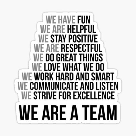 Teamwork Gifts & Merchandise for Sale | Redbubble Team Quotes Teamwork, Working Together Quotes, Inspirational Teamwork Quotes, Teamwork Poster, Team Quotes, Together Quotes, Teamwork Quotes, Respect Quotes, Work Stickers