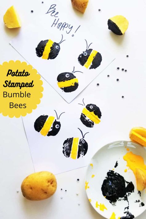 Bumble Bee Art For Toddlers, Easy Bumble Bee Craft, Bumble Bee Crafts Preschool, Bees Arts And Crafts, Bees Activities For Kids, Bees Activities For Toddlers, Bumble Bee Crafts For Kids, Bumble Bee Craft For Toddlers, Bumble Bee Activities For Preschool