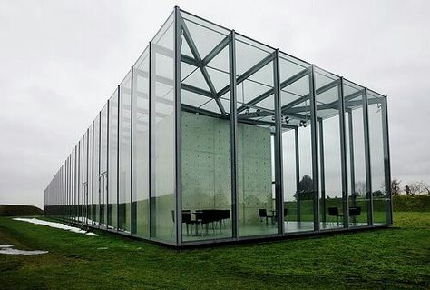 Glass cube building by Tadao Ando Tadao Ando Architecture, Cubes Architecture, Glass Building, Tadao Ando, Glass Cube, New Museum, Store Design Interior, Glass Boxes, Building Construction