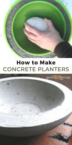 Concrete Balloon Bowls, Large Planter Ideas Indoor, How To Make Planters Diy, Quikcrete Diy, Cement Pots Diy Planters, Diy Planter Pots, Cement Planters Diy, Make Concrete Planters, Concrete Planters Garden