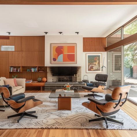 Mid Century Modern Color Scheme, Mid Century Interior Design, Mid Century Modern Interior Design, Modern Living Room Design, Mid Century Modern Colors, Mid Century Interior, Modern Color Schemes, Mid Century Living, Mid Century Living Room