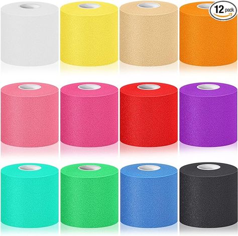 Amazon.com: 12 Pieces Foam Prewrap Athletic Tape Sports Wraps Prewrap and Athletic Tape Pre Wrap Tape Breathable Sports Tape Pre Wrap for Running Hiking Hair (Assorted Colors) : Health & Household Pre Wrap Soccer, Hiking Hair, Sports Tape, Pre Wrap, Christmas Wishlist, Christmas List, Volleyball, Soccer, Hiking