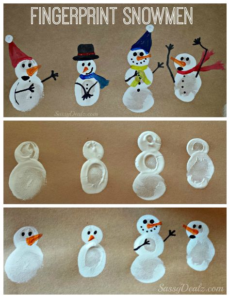 DIY Fingerprint Snowman Winter Craft For Kids #Christmas craft for kids | CraftyMorning.com Winter Snowman Craft, Christmas Crafts For Kids To Make, Winter Craft, Make Cards, Christmas School, Winter Crafts For Kids, Snowman Crafts, Crafts For Kids To Make, Craft For Kids