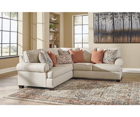 Signature Design By Ashley Amici 2-Piece Left-Arm-Facing Sectional - Big Lots Linen Sectional, Sectional With Ottoman, 3 Piece Sectional, Ashley Furniture Homestore, Newport News, Upholstered Sectional, Corner Sectional, Armless Chair, Ashley Furniture