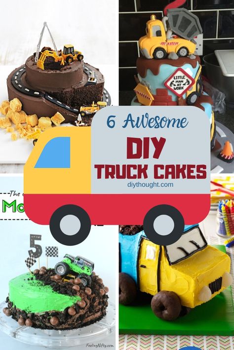 3rd Birthday Cakes For Boys, Semi Truck Cakes, Dump Truck Cakes, Oreo Dirt Cake, Birth Cakes, Truck Cupcakes, Construction Birthday Cake, Truck Birthday Cakes, Construction Cake