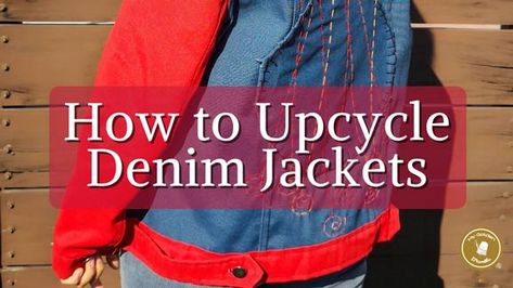 Learn how to recycle old clothes and upgrade them with the Upcycled Denim Jacket Ideas and tutorials to make them look good. Denim Shirt Upcycle Ideas, Diy Denim Jacket Ideas Upcycled Clothing, Denim Jacket Refashion, Upcycle Jackets Ideas, Upcycling Denim Jacket, Denim Jacket Upcycle Ideas, Denim Jacket Diy Upcycling, Denim Jacket Upcycle, Diy Jacket Refashion