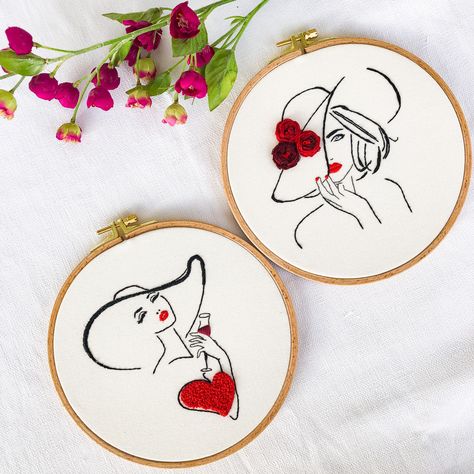 Excited to share the latest addition to my #etsy shop: Hand Embroidery Kit for Beginners. Vintage Girls Hoop Art. Modern Hand Embroidery. Starter Embroidery Kit. Line Art Embroidery Kit. #beige #housewarming #valentinesday #embroiderykit #embroidery #modernembroidery #beginnerembroidery #starterembroidery #adultscraft Starter Embroidery, Embroidery Basics, Feminist Embroidery, Modern Hand Embroidery, Modern Embroidery Kit, Embroidery Hoop Crafts, Beginner Embroidery Kit, Hand Embroidery Kit, Dmc Embroidery Floss