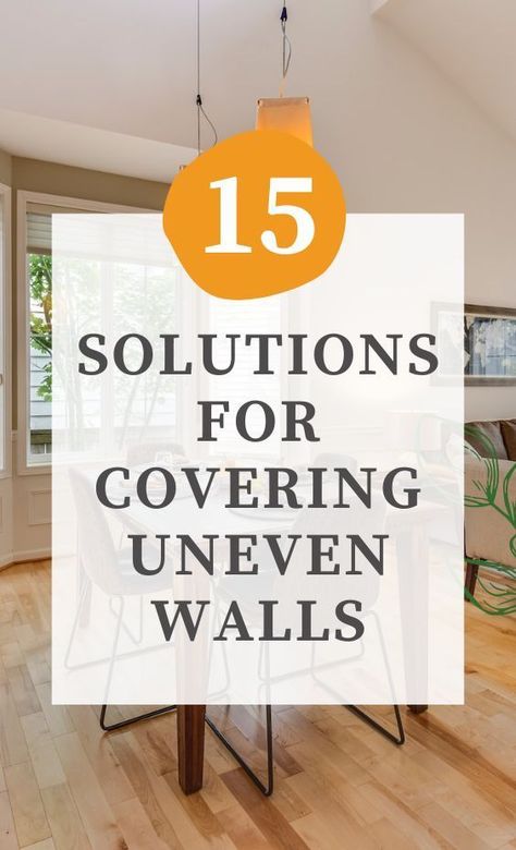 How To Cover A Brick Wall, Uneven Bedroom Walls Solutions, Wall Cover Up Ideas Diy, Wall Hiding Ideas, Painting Uneven Walls, How To Decorate Uneven Wall Space, Uneven Living Room Wall, Uneven Bedroom Wall, How To Cover A Damaged Wall