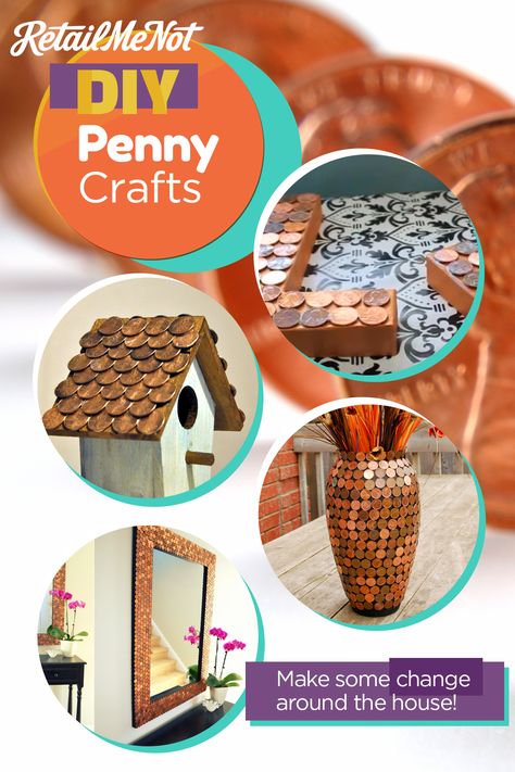 Invest your old pennies in these pretty projects. Penny Crafts Diy, Pennies Crafts, Penny Craft, Penny Projects, Penny Crafts, Pediatric Dentistry, Things To Make, Wilmington Nc, Easy Crafts For Kids