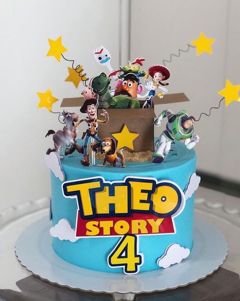 Toy Story 3 Birthday Cake, Toy Story Themed Birthday Cake, Toy Story 4 Cake, Toy Story Cake Ideas, Toy Story Cake Topper, Toy Story Birthday Cake, Fruit Birthday Party, Toy Story Party Decorations, Cake Wallpaper