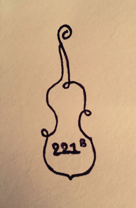 Sherlock tattoo idea Sherlock Homes Tattoos, Sherlock Holmes Bbc Tattoo, Sherlock Tattoo Small, Sherlock Tattoos, Sherlock Tattoo Ideas, 221b Tattoo, Sherlock Holmes Tattoo Ideas, Sherlock Holmes Violin, Heathers Tattoo