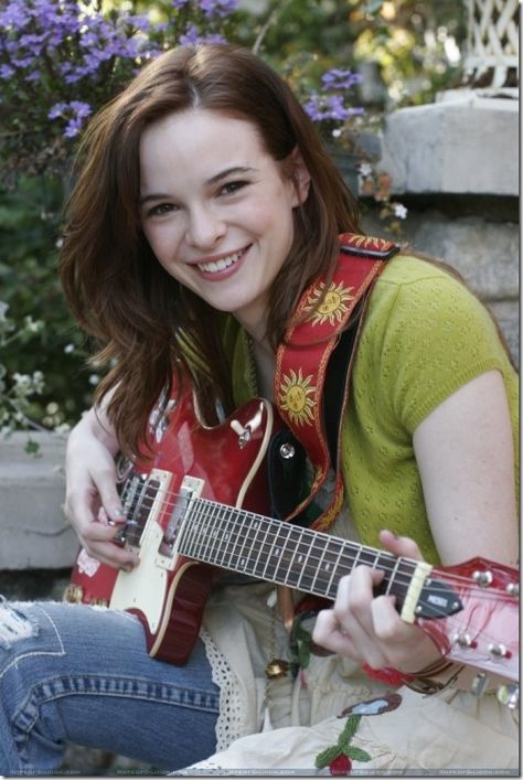 Danielle Panabaker (probably on the set of Sky High around 2005 ) Ginger Actresses, Kay Panabaker, Read It And Weep, Killer Frost, Danielle Panabaker, Danielle Nicole, Guitar Hero, Second Best, Guitar Player