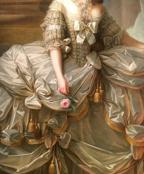 Masterpieces in Detail Rococo Aesthetic, Rococo Art, Rococo Fashion, Dress Painting, Court Dresses, Royal Aesthetic, 18th Century Fashion, Rococo Style, Victorian Art