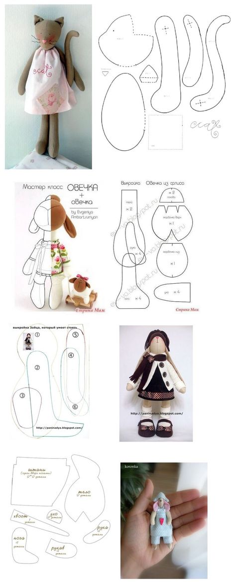 free cat sewing pattern Simple Doll Pattern, Tilda Doll Patterns Free Printable, Cat Sewing Pattern, Cat Sewing, Dolls Pattern, Soft Toy Patterns, Ideal Toys, Trendy Sewing, Sew Ins