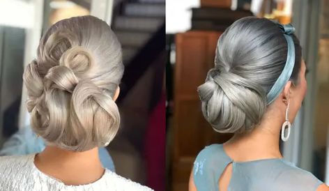 Races Hairstyles, Race Day Hair, Hair With Hat, Updo Bun, Styles For Long Hair, Fancy Hair, Hair Silver, Guest Hair, Fascinator Hairstyles