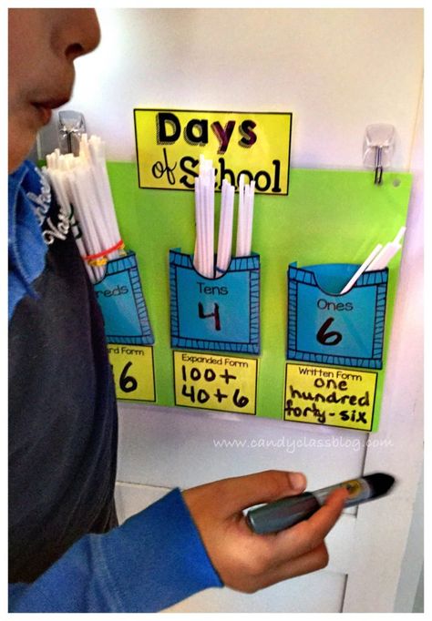 Counting the days of school is a solid and effective way for students to grasp place value. Get this free place value pocket chart to do just that! #placevalue #math #kindergarten #firstgrade #freebie #teacherfreebie #mathfreebie #candyclass Diy Place Value Pocket Chart, Morning Binder, 100 Días De Clases, Math Meeting, Free Teacher Resources, Place Value Chart, Calendar Math, Teacher Freebies, Responsive Classroom