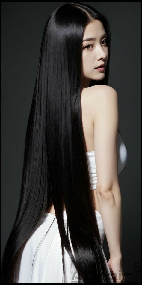 Long Straight Black Hair, Asian Long Hair, Shiny Black Hair, Long Hair Images, Long Hair Models, Long Silky Hair, 얼굴 그리기, Long Black Hair, Haircuts For Long Hair