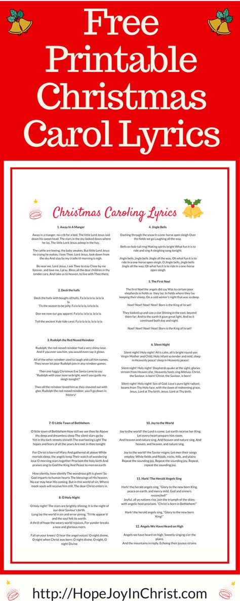 Free Printable Christmas Carol Lyrics (#FreePrintable #ChristmasCarol #HolidayIdeas #ChristCenteredChristmas) Carols By Candlelight Ideas, Printable Christmas Songs Music Sheets, Christmas Carols Lyrics Free Printable, Christmas Caroling Ideas, Christian Christmas Games, Christmas Caroling Party, Caroling Party, Christmas Carols Lyrics, Christmas Carols Songs