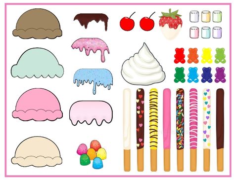 Build your ice cream dessert 2 Paper Toys Template Ice Cream, Paper Crafts Ice Cream, Printable Ice Cream Template, How To Make Paper Ice Cream, Ice Cream Diy Crafts, Paper Food Templates, Diy Paper Ice Cream, Paper Ice Cream Crafts, Ice Cream Layout