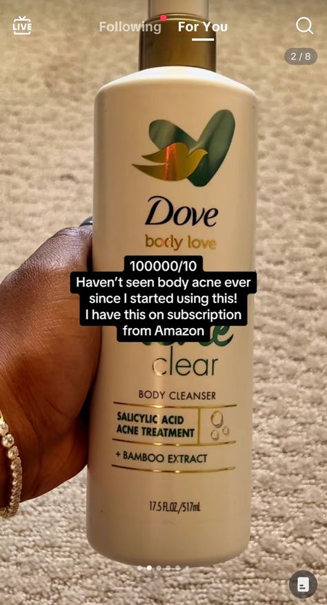 Dove Body Love, Love Body, Skin Care Routine Order, Hygiene Tips, Serious Skin Care, Bamboo Extract, Body Hygiene, Acne Cleansers, Body Acne