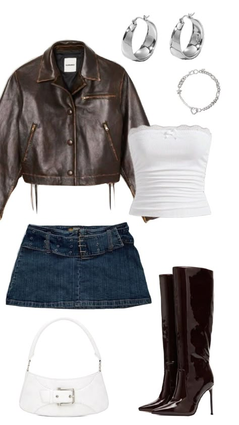 Cool Outfit Inspo☕️🪞 Aventura Concert Outfit Ideas, Fashion Magazine Aesthetic, Fancy Outfit, Latina Outfits, Y2k Summer, Cool Outfit, Skirts With Boots, Concert Outfits, Concert Fits