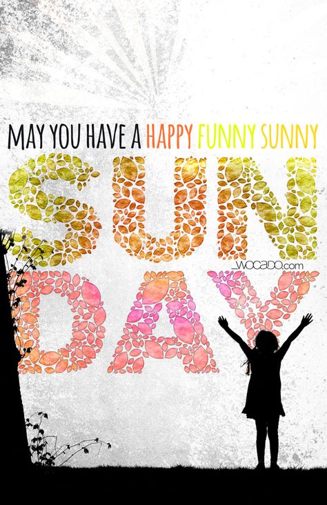 Happy Funny Sunny Sunday FREE #printableposter by WOCADO - Instant Download Have A Happy Sunday, Funny Monday Memes, सुप्रभात संदेश, Sunday Quotes Funny, Sunday Greetings, Quotes Dream, Monday Memes, Monday Humor, Weekend Quotes