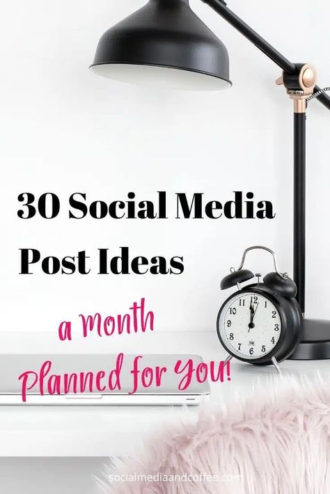 30 Social Media Post Ideas | A Month of Posts Planned for You Social Media Post Ideas, Marketing Online Business, Coffee Blog, Today Calendar, Small Business Social Media, Social Media Marketing Business, Twitter Marketing, How To Start Conversations, Online Business Marketing