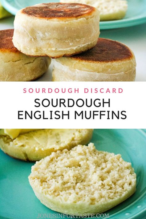 Sourdough English Muffin Recipe, English Muffin Recipe, Sourdough Starter Discard, Easy Sourdough Bread Recipe, Recipe Using Sourdough Starter, Sourdough English Muffins, English Muffin Bread, English Muffin Recipes, Sourdough Pancakes