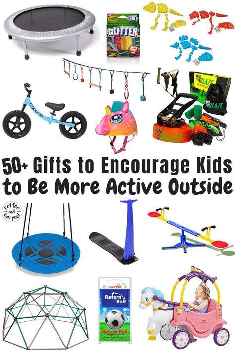 Outdoor Christmas Gifts For Kids, Kids Christmas Gift Guide, Outdoor Gifts For Kids, Outdoor Christmas Gifts, Christmas Presents For Kids, Be More Active, Creative Holiday Gifts, Non Toy Gifts, Gift Ideas For Kids