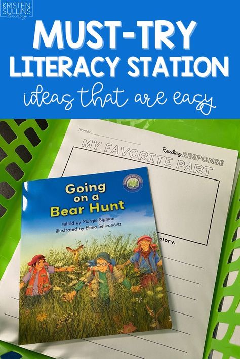 I'm sharing one of my best literacy station hacks that you can use for your kindergarten, 1st grade, or 2nd grade students! Ela Stations, Reading Stations, Reading Anchor Charts, Balanced Literacy, Reading Tips, Literacy Stations, Reading Comprehension Activities, Literacy Center, First Grade Reading