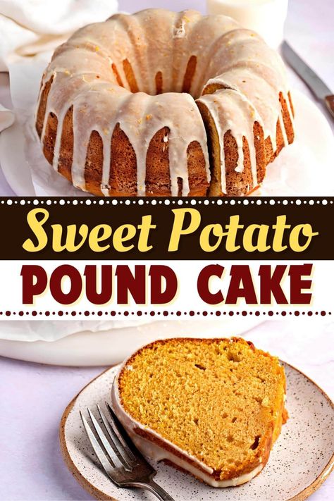 The sweet potato pound cake recipe is a taste of the South! Serve it at your next party, and be prepared for a show-stopper. Sweet Potato Pound Cake Recipe, Maple Syrup Glaze, Sweet Potato Pound Cake, Best Sweet Potato, Sweet Potato Cake, Pound Cake Recipe, Maple Glaze, Potato Cakes, Quick Easy Snacks