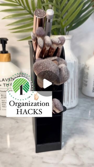 Emma Villaneda on Instagram: "DIY dollar tree organization ideas! *Beauty edition* Which hack was your favorite?! #diy #craft #homedecor #makeup #beautyhacks #organization #design #home #homedesign #diyproject #tutorial #viral #diycraft #satisfying #organize #homeorganization #dollartree" Dollar Tree Organization Bathroom, Diy Dollar Tree Organization, Dollar Tree Organization Ideas, Makeup Organizing Hacks, Dollar Tree Makeup, Dollar Tree Diy Organization, Dollar Tree Storage, Dollar Tree Organization, Organization Design