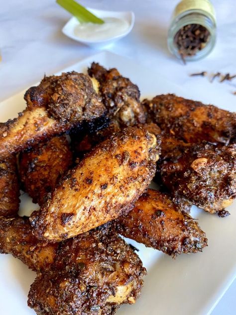 Baked Jamaican Jerk Chicken Wings | Globally Flavored Jamaican Jerk Chicken Wings, Wing Sauce Recipe, Jerk Chicken Wings, Jerk Chicken Recipe, Wing Sauce Recipes, Jamaican Jerk Chicken, Buffalo Wild, Buffalo Wild Wings, Jamaican Jerk