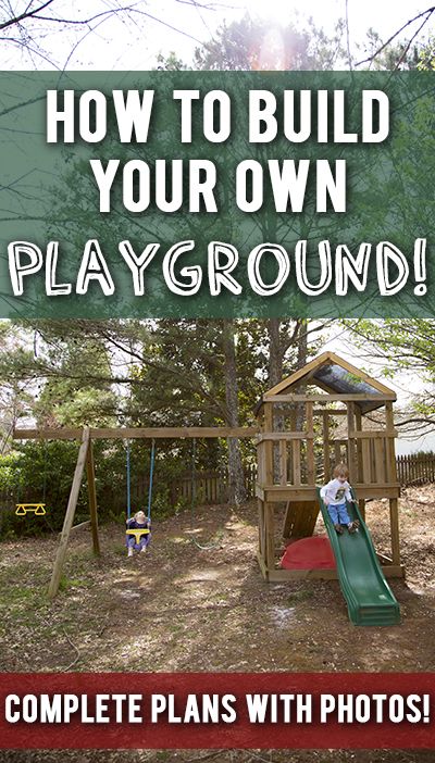 How to Build a DIY Playground Playset Swing Set Plans, Swing Set Diy, Backyard Playset, Diy Swing, Play Area Backyard, Backyard Swings, Diy Playground, Play Ground, Play Structure