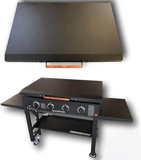 Amazon.com : 36" Black Stone Griddle Cover Lid, Powder Coated Black Aluminum Lid Storage Cover for 36 inch Black Stone Griddles - Made in USA : Garden & Outdoor Black Stone Griddle, Outdoor Cooking Fireplace, Grill Machine, Cooking Camping, Side Shelf, Flat Top Griddle, Flat Top Grill, Grill Station, Cooking Pizza