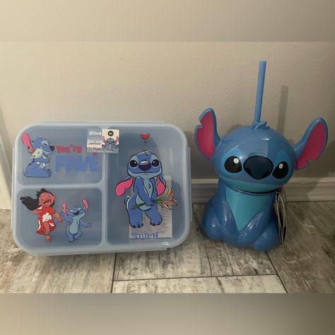 Cute Stitch Things, Cute Stitch Stuff, Stitch Gift Basket, Stitch Merch, Stitch Lunch, Stitch Water Bottle, Spiderman Car, Lilo And Stitch Toys, Stitch Merchandise