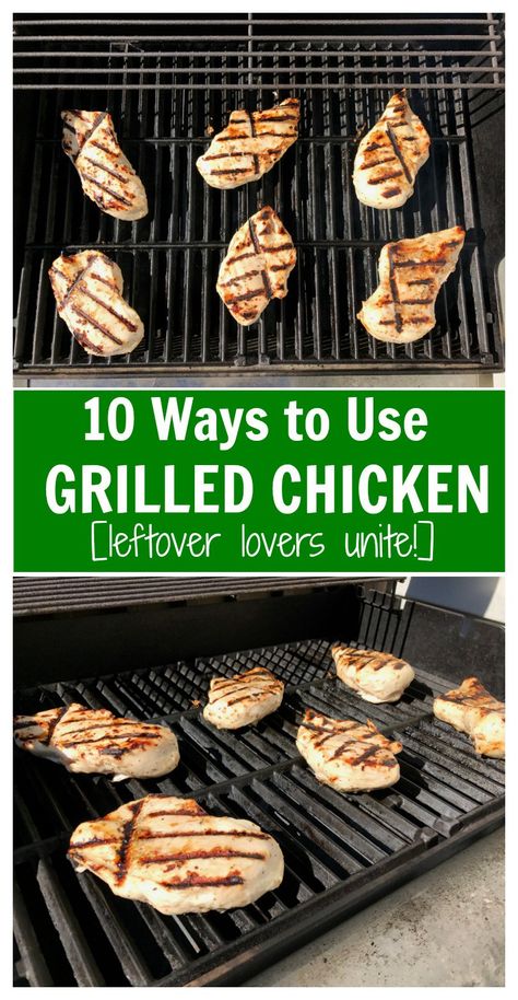 Have leftover grilled chicken on hand? Repurpose those leftovers into one or more of these quick, delicious meal ideas! Who says leftovers can’t be delicious AND convenient?! Leftover Chicken Breast Recipes, Leftover Grilled Chicken, Grilled Chicken Parmesan, Grilled Chicken Breast Recipes, Mom To Mom, Grilled Chicken Strips, Grilled Chicken Recipes Easy, Leftover Chicken Breast, Grilled Chicken Tenders